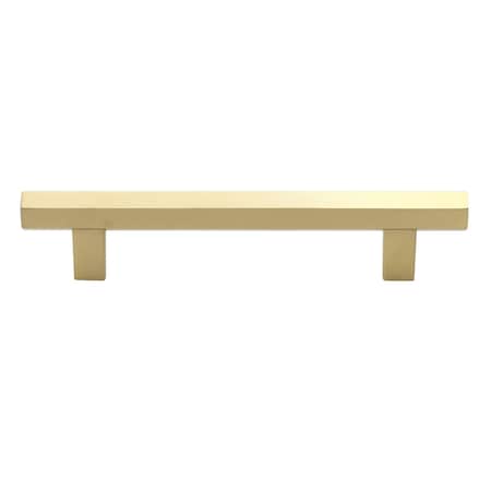 Gliderite Hardware 5-1/16 in. Center to Center Hexagon Bar Pull Satin Gold 4791-128-SG-1